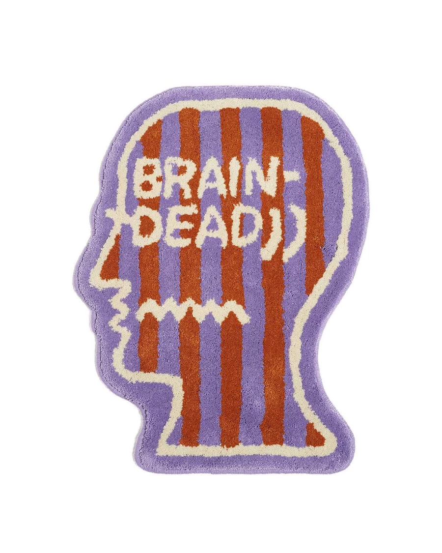 Logo Head Striped Rug