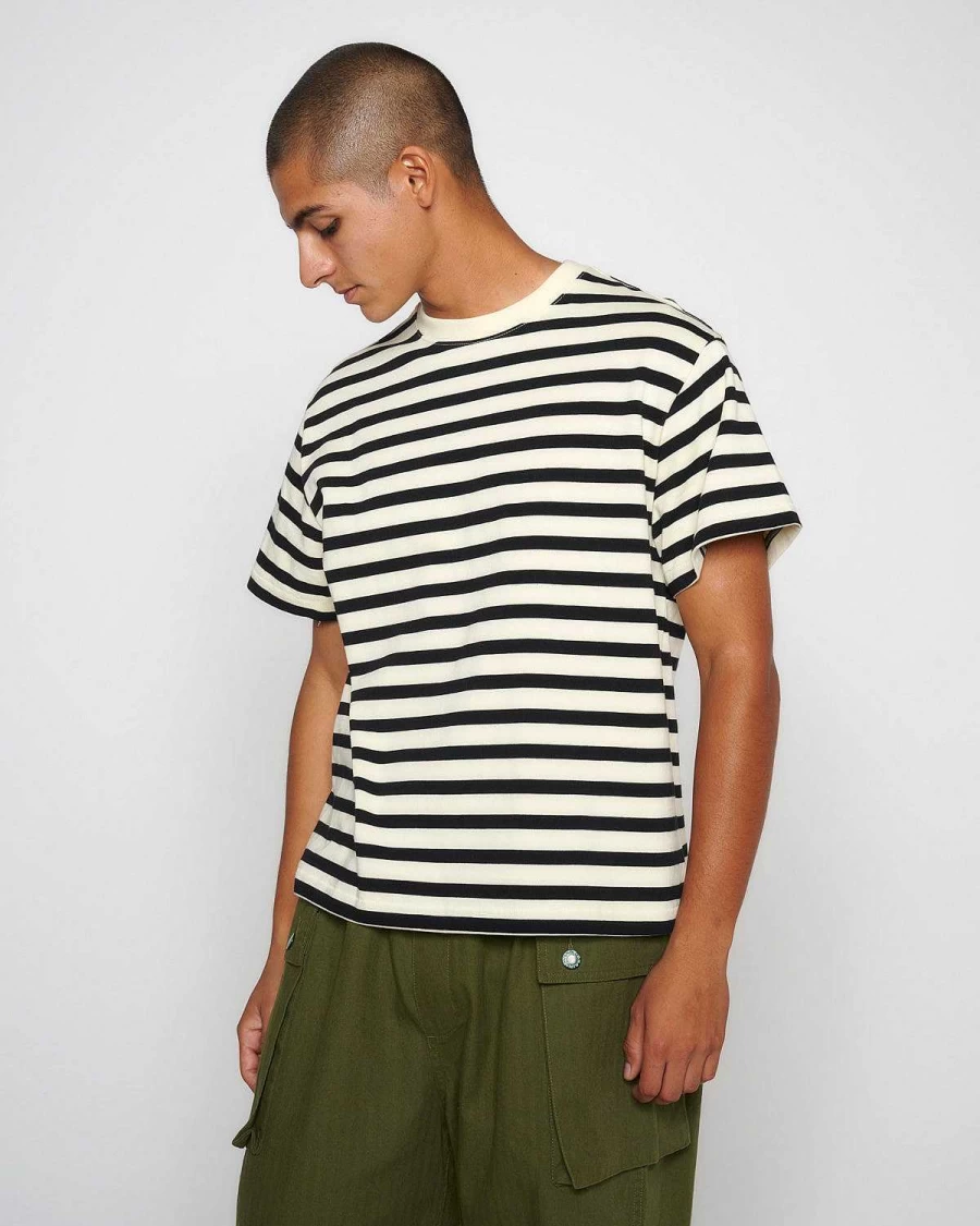 Organic Striped T-Shirt - Black