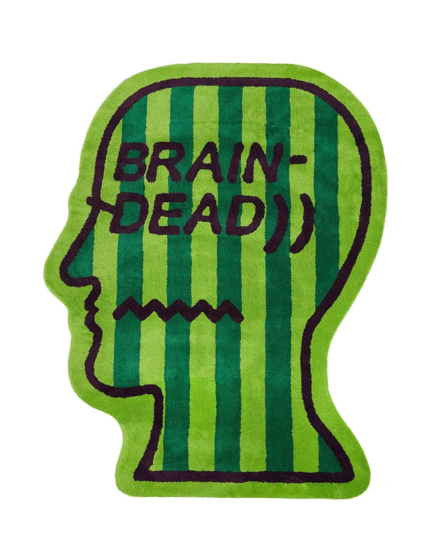 Logo Head Striped Rug 6Ft
