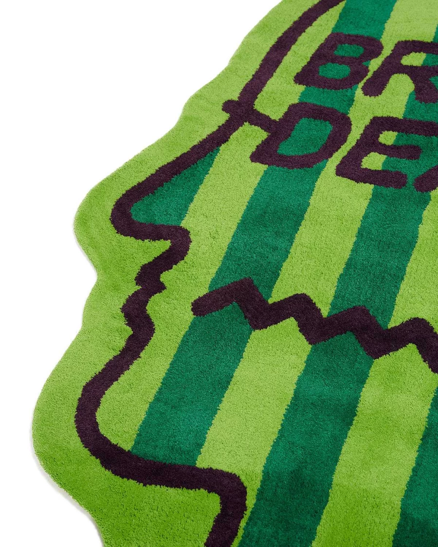 Logo Head Striped Rug 6Ft