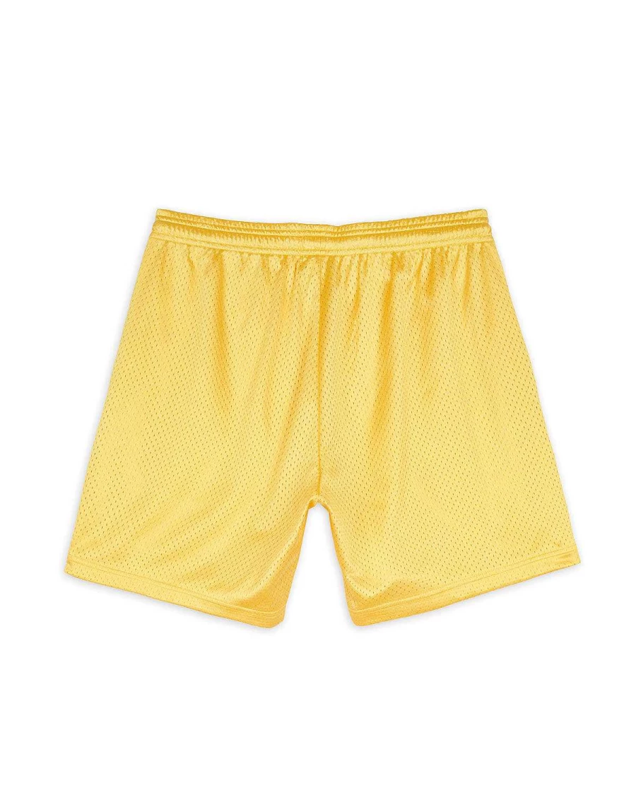 Brain Dead Yellow Grafix Team Shorts | Casual Streetwear Graphic Print Men's Apparel