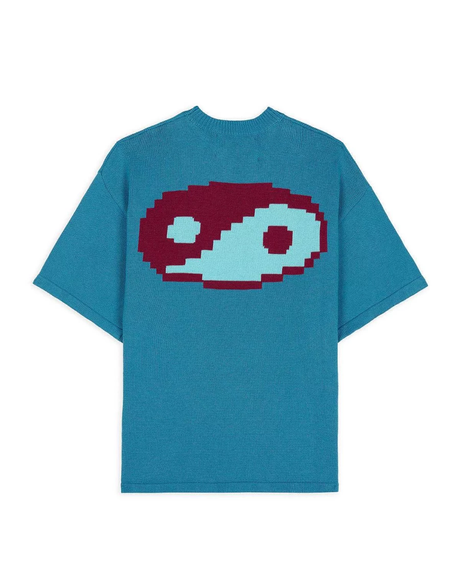 Anarchy Wink Short Sleeve Knit Sweater