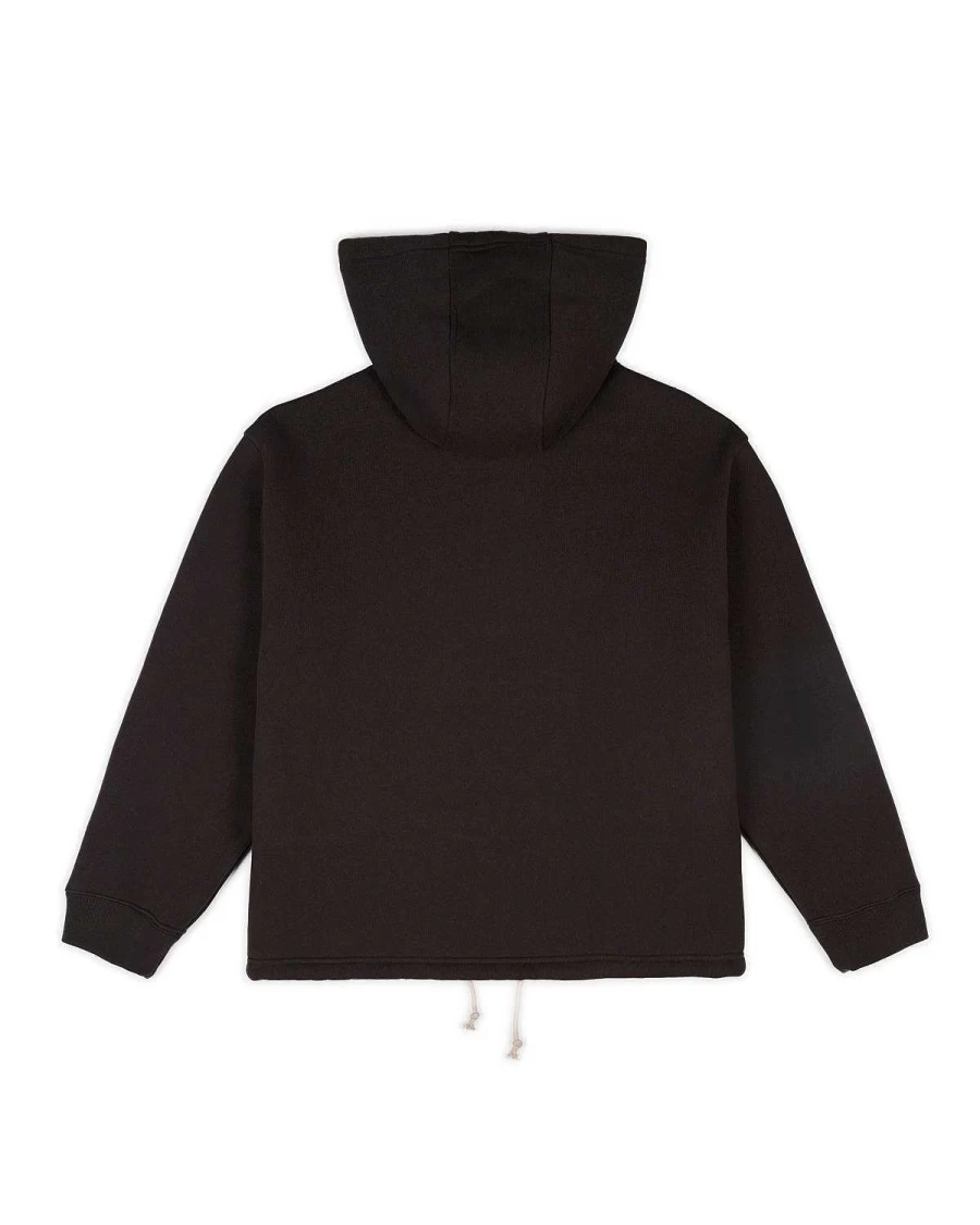 Brain Dead Men's Black Half-Zip Pullover Hoodie