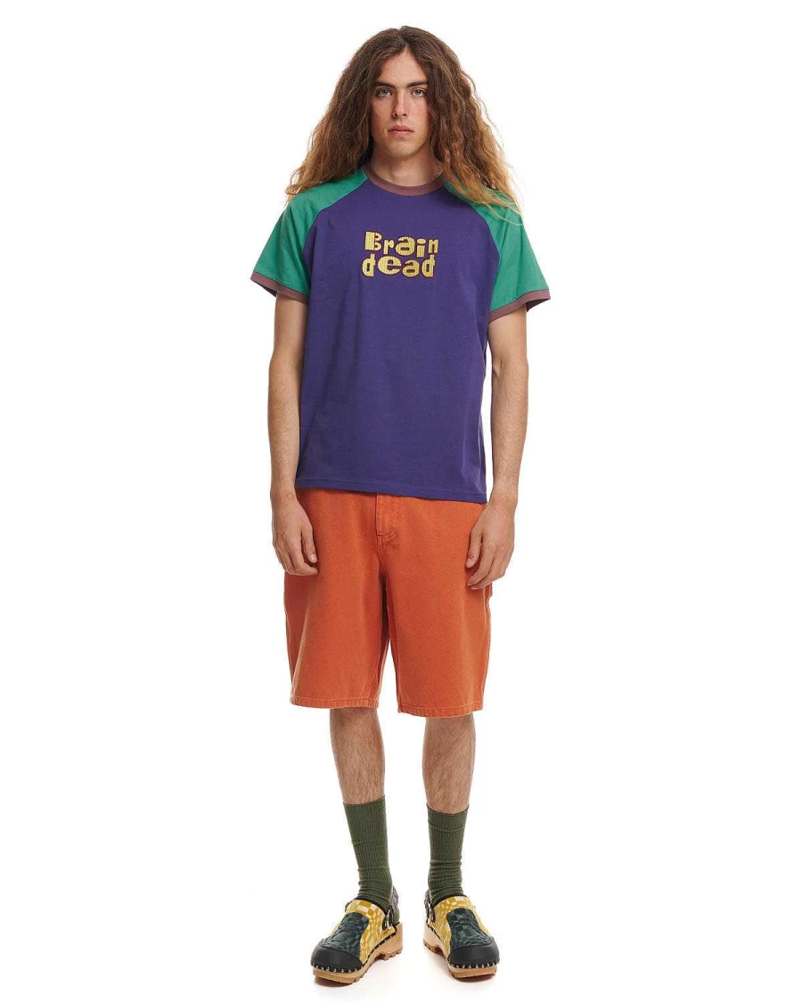 Brain Dead Washed Carpenter Utility Shorts - Burnt Orange Workwear Style