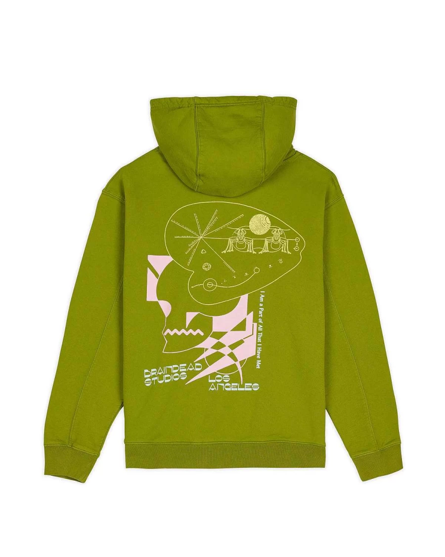 Brain Dead Olive "Playing With Fire" Hoodie | Streetwear Pullover
