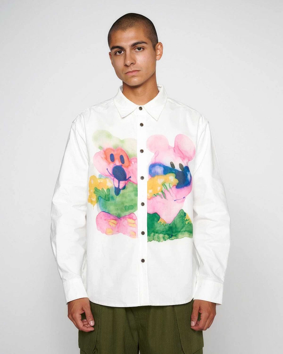 Brain Dead Alfie White Cotton Oxford Shirt