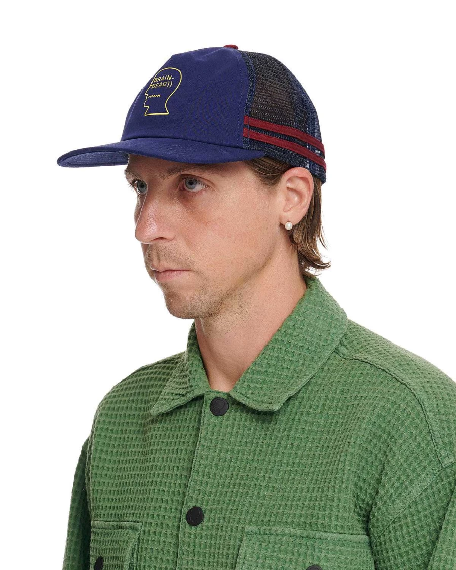 Logohead 5 Panel Trucker Cap - Navy