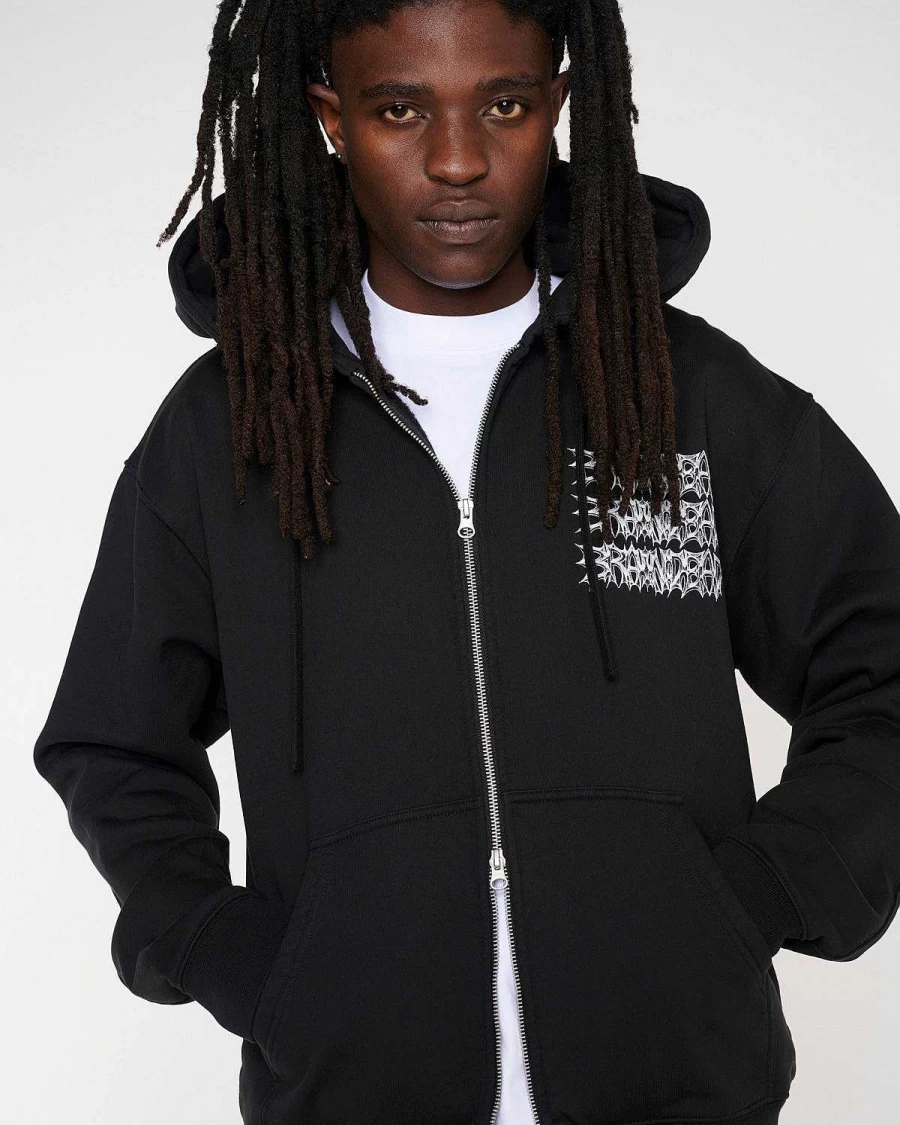 Brain Dead Hardware Systems Pullover Hoodie | Black Heavyweight Fleece Streetwear