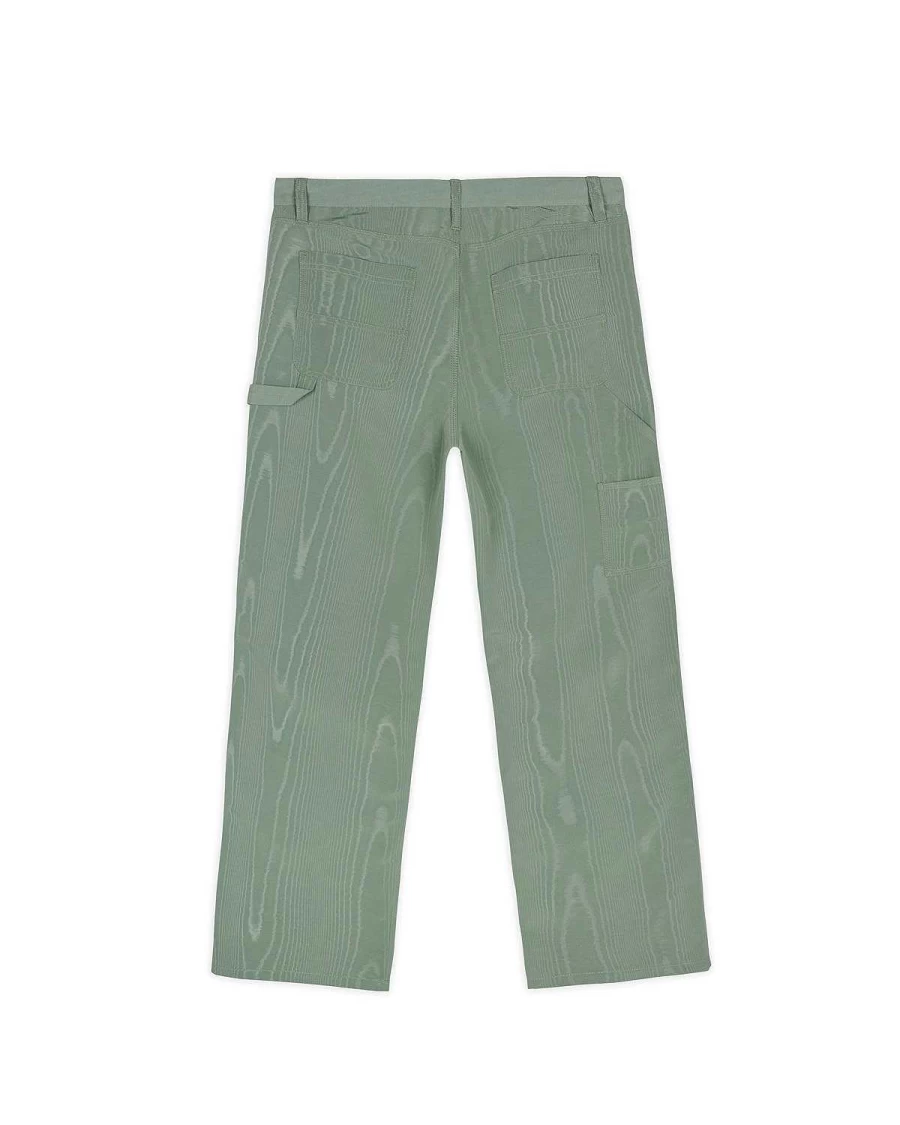 Brain Dead Double Knee Utility Work Pants - Durable Seafoam Green Carhartt-Inspired Design