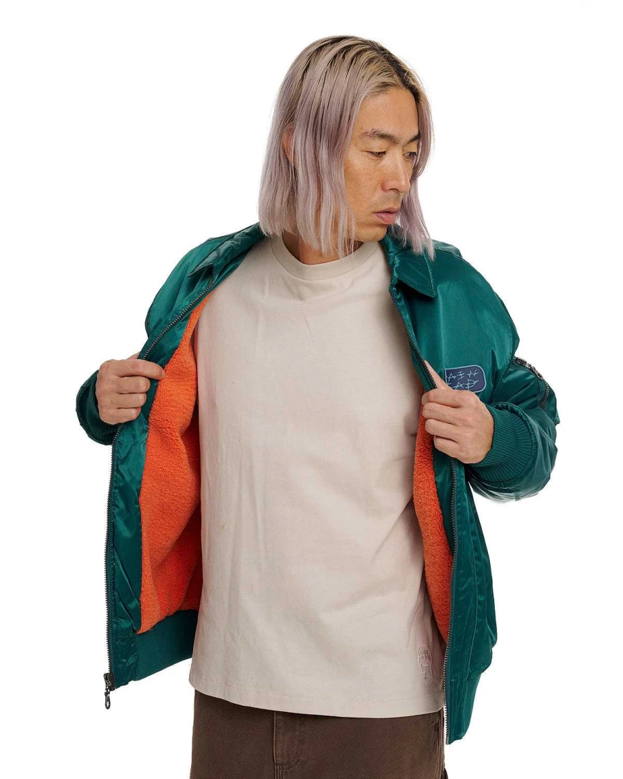 Brain Dead Mallard Bomber Jacket - Men's Military Green Flight Jacket
