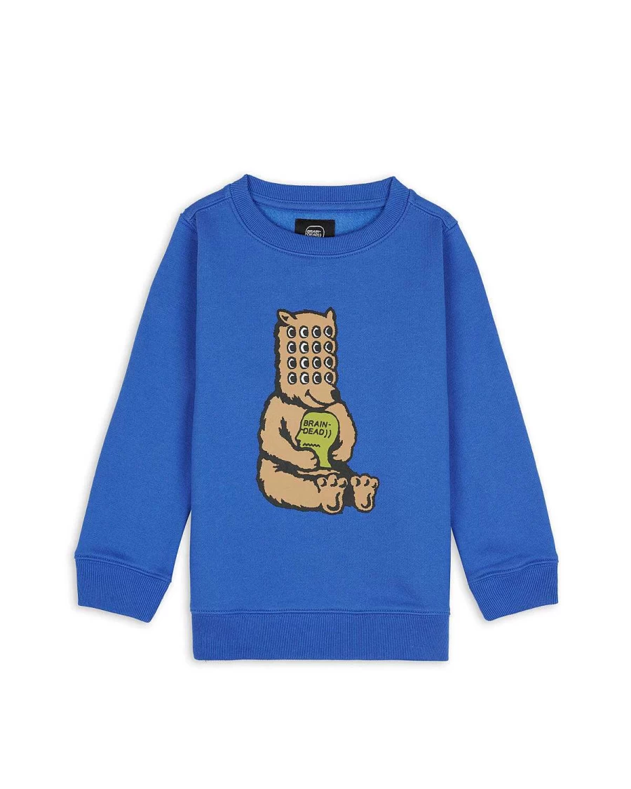 Bear Brain Kids Crewneck Sweatshirt - Blue
