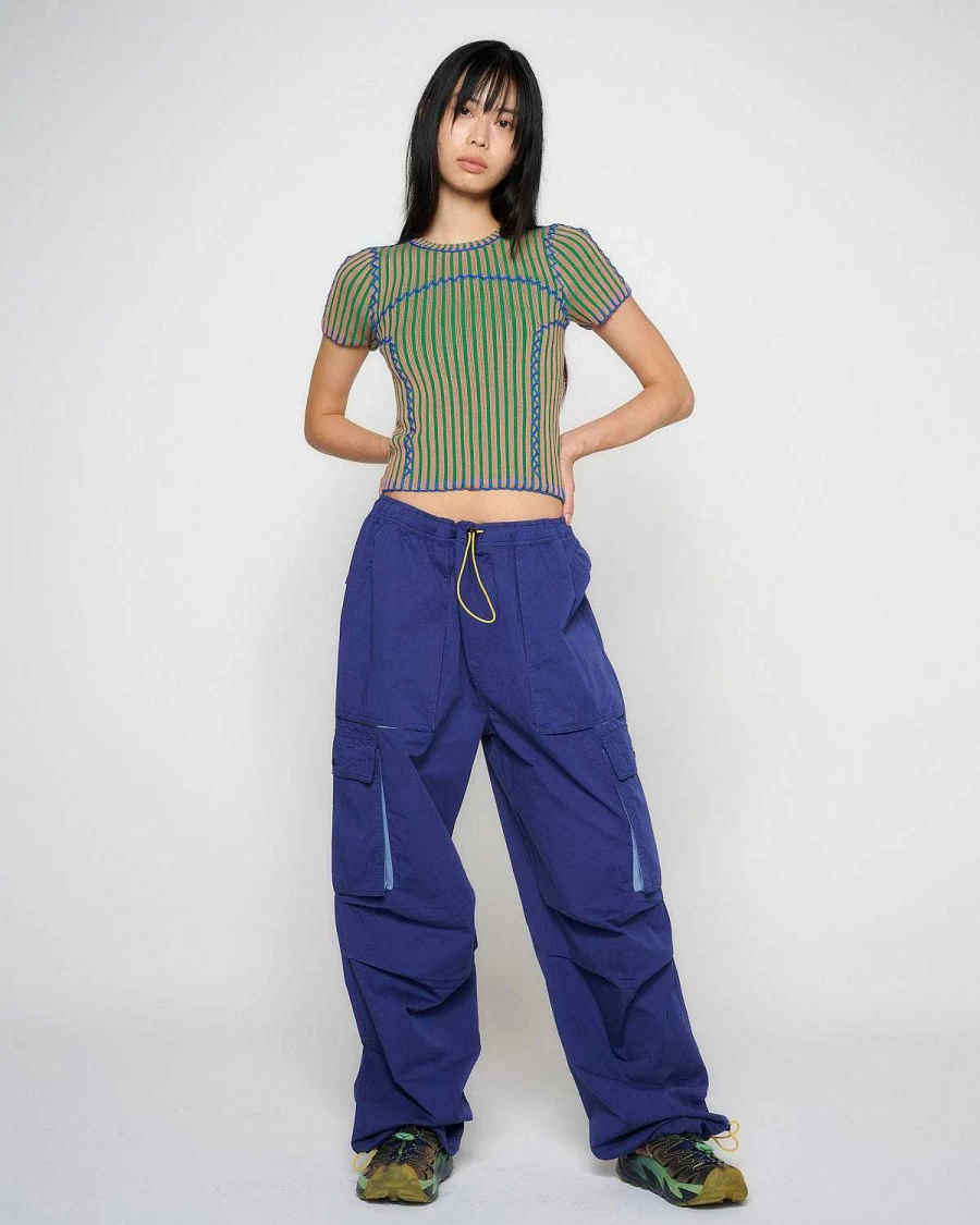Brain Dead Mariel Knit Top - Sporty Green Crewneck Pullover for Men & Women | Athletic Casual Wear