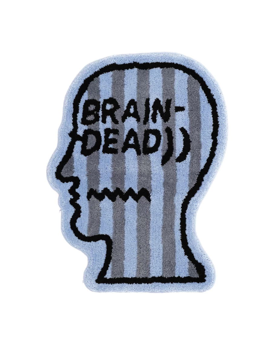 Logo Head Striped Rug