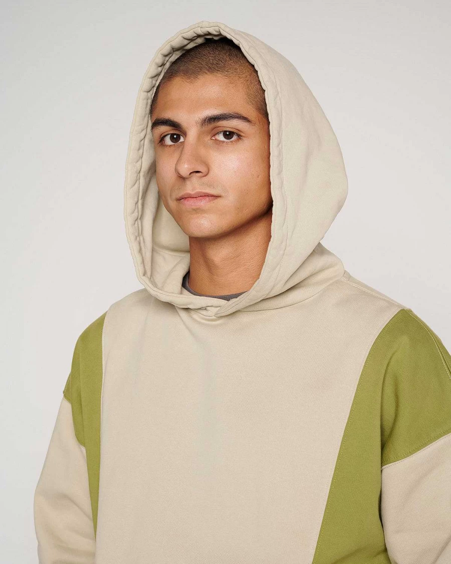 Brain Dead Cropped Hoodie | Mendoza Style Tan/Olive Pullover Streetwear