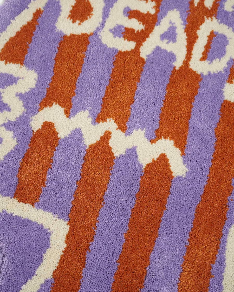 Logo Head Striped Rug