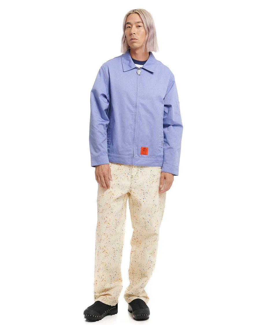 Brain Dead Garment Dyed Eisenhower Jacket - Lavender Violet Vintage Workwear