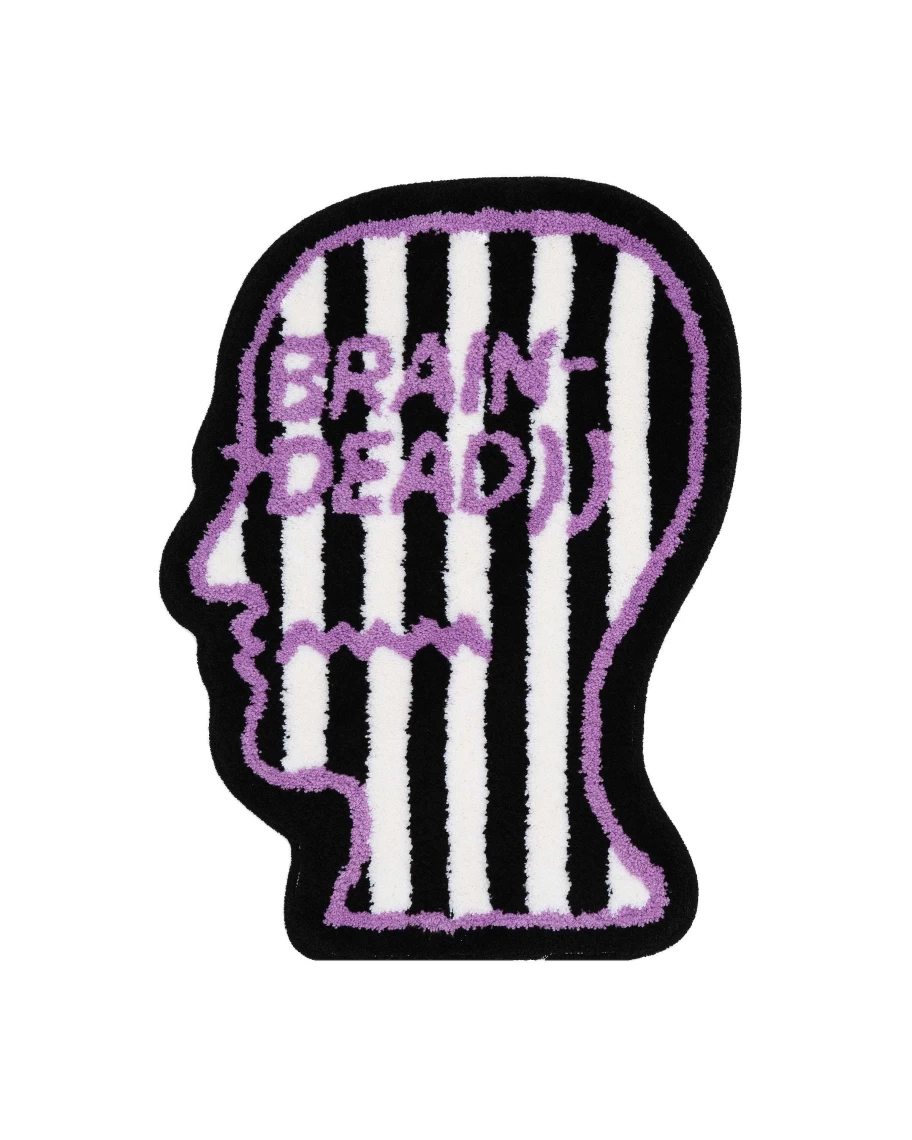Logo Head Striped Rug