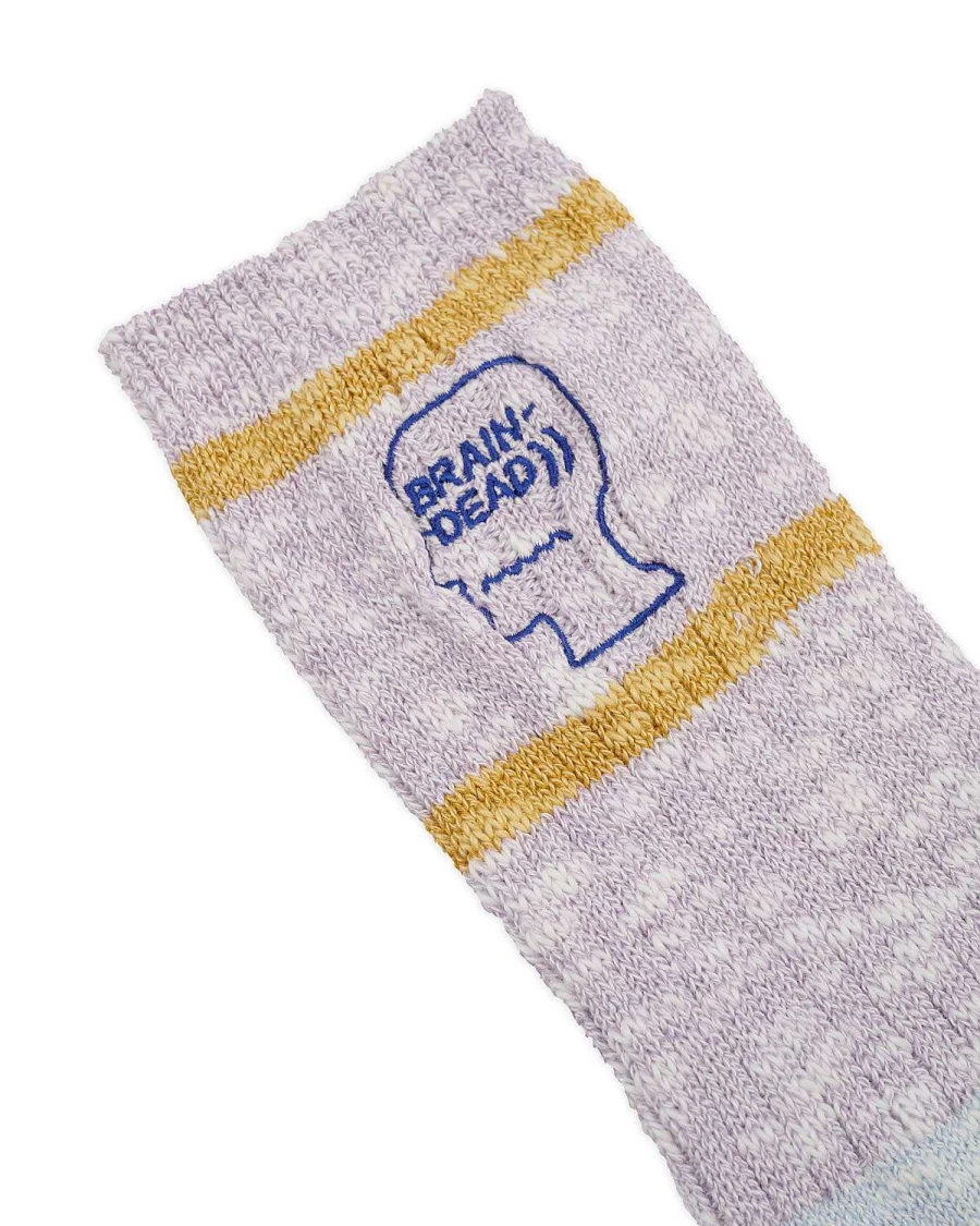Slub 2 Stripes Crew Sock