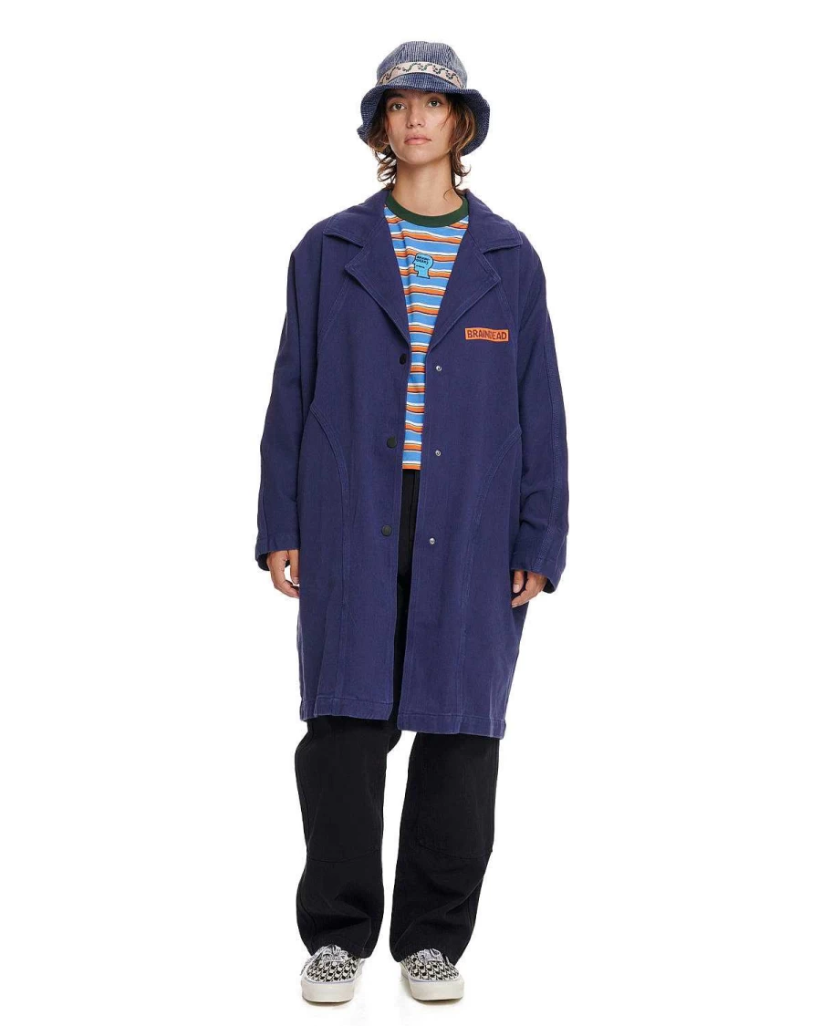 Brain Dead Navy Utility Apron Coat | Designer Streetwear