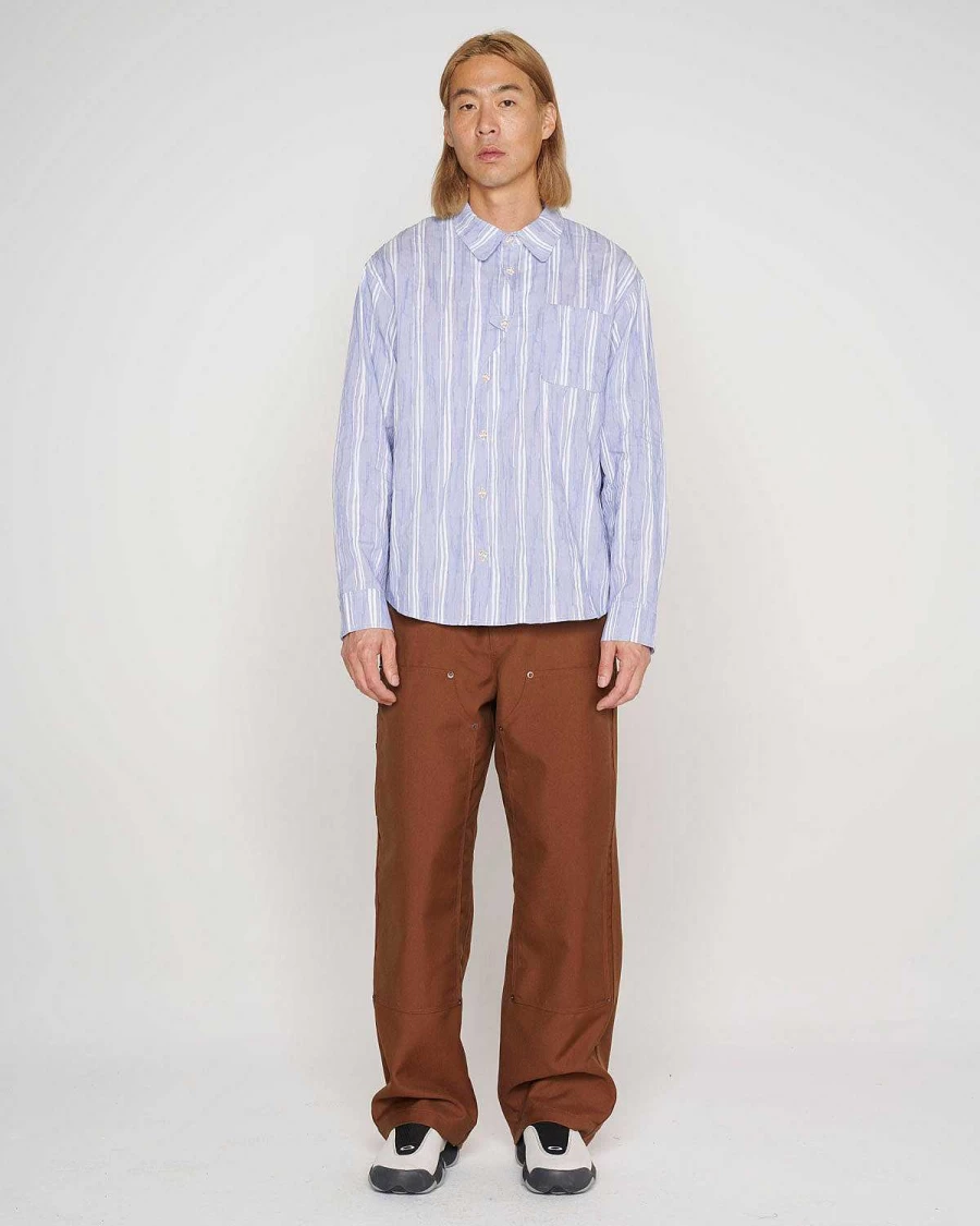 Brain Dead Men's Wool Double-Knee Utility Work Pants - Brown