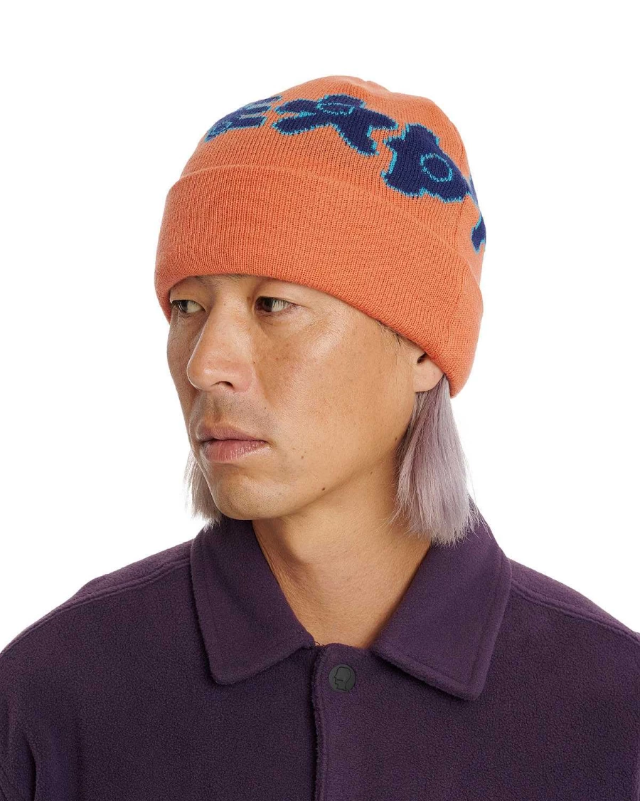 Amoeba Wool Beanie - Burnt Orange
