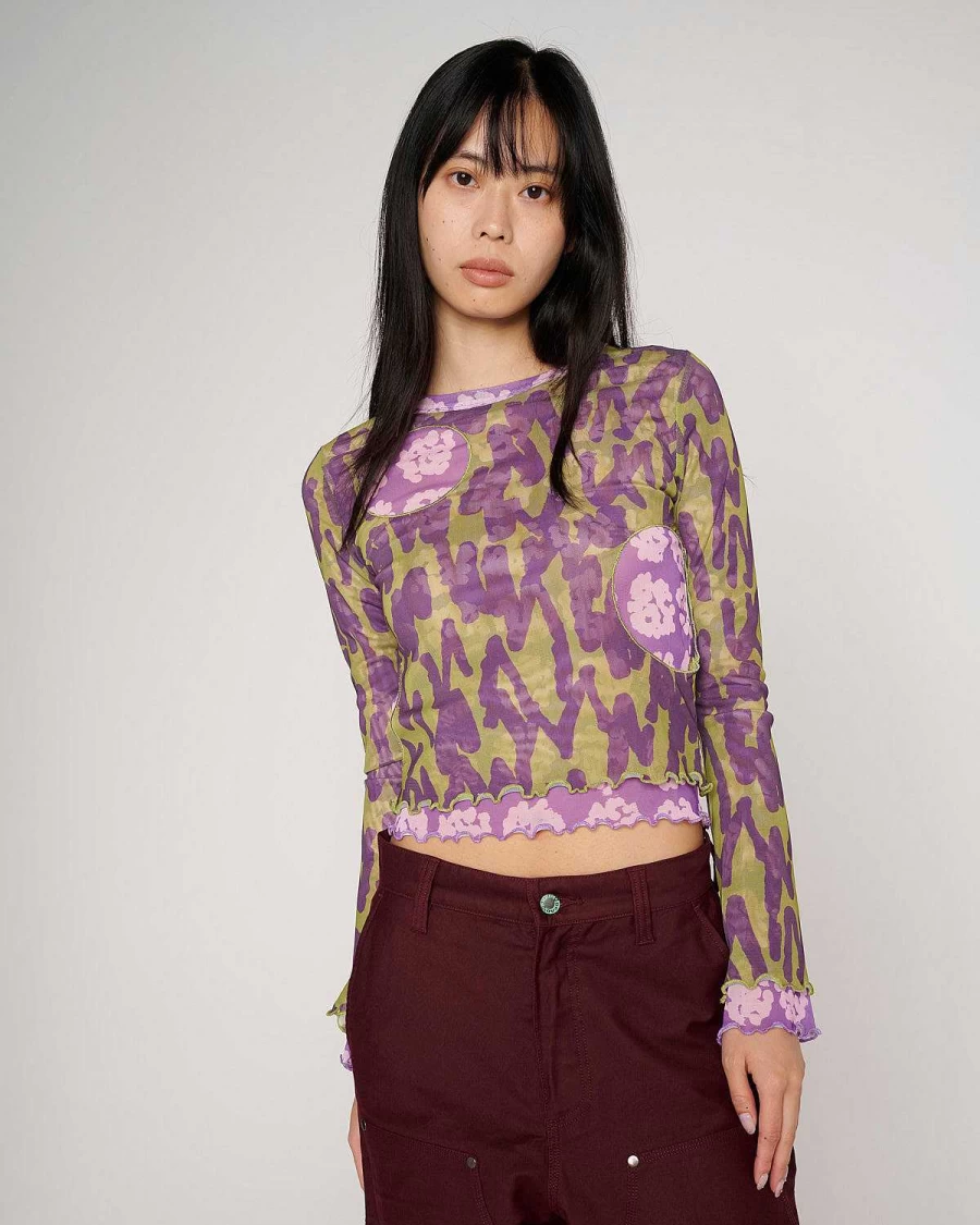 Brain Dead Purple Layered Hyper Mesh Top - Breathable Streetwear & Athletic Apparel