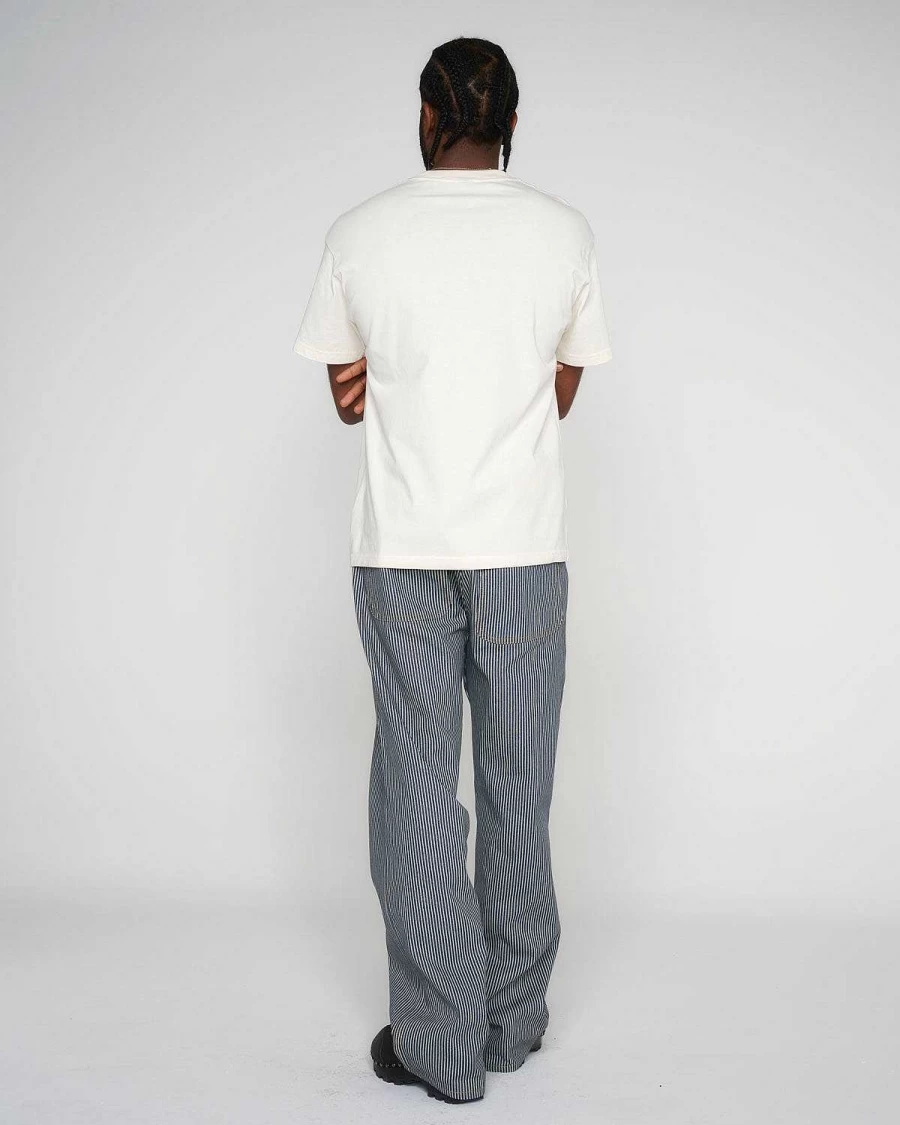 Brain Dead Type 00 Denim Jeans - Hickory Stripe Washed Blue Denim Pants