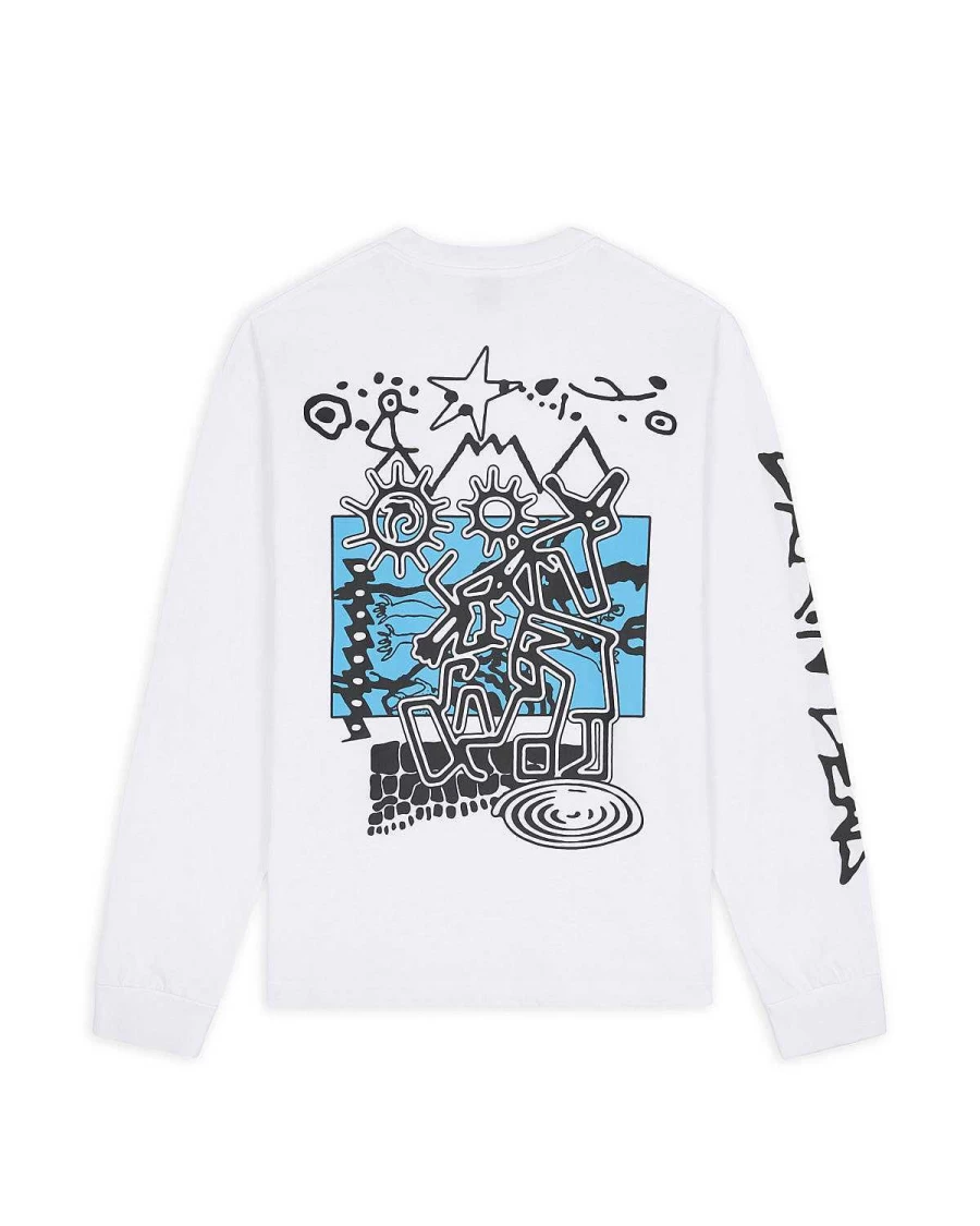 Brain Dead Primitive Fairy Long Sleeve T-Shirt - White