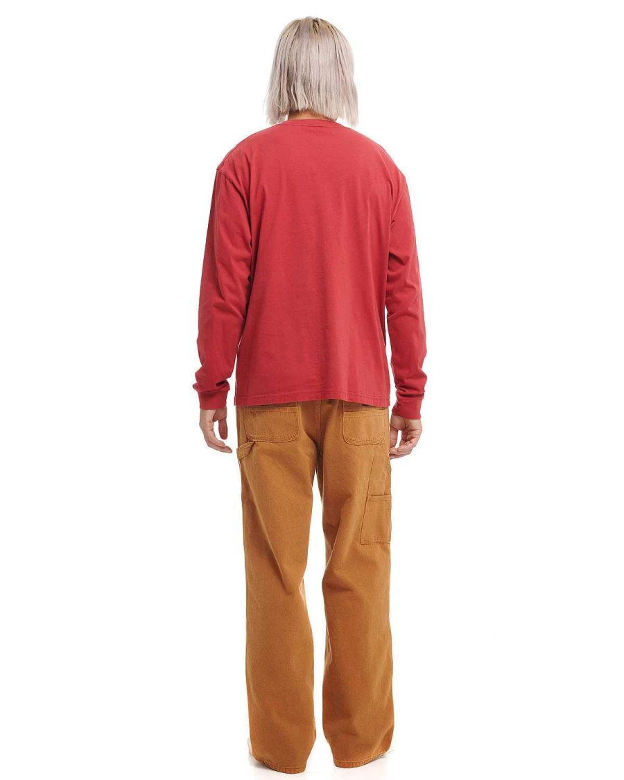 Brain Dead Red Adjustable Long Sleeve Stretch Shirt