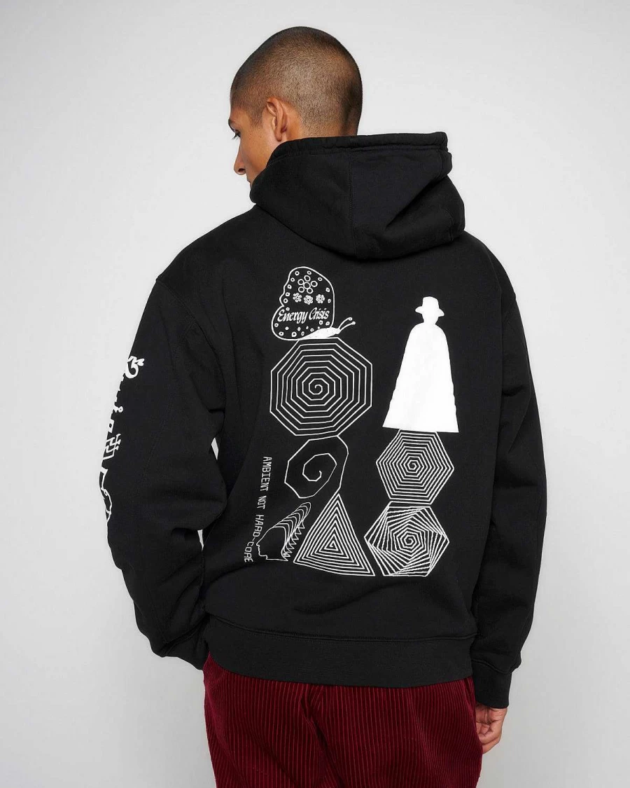 Brain Dead Black Electronique Hoodie | Streetwear Essential Pullover