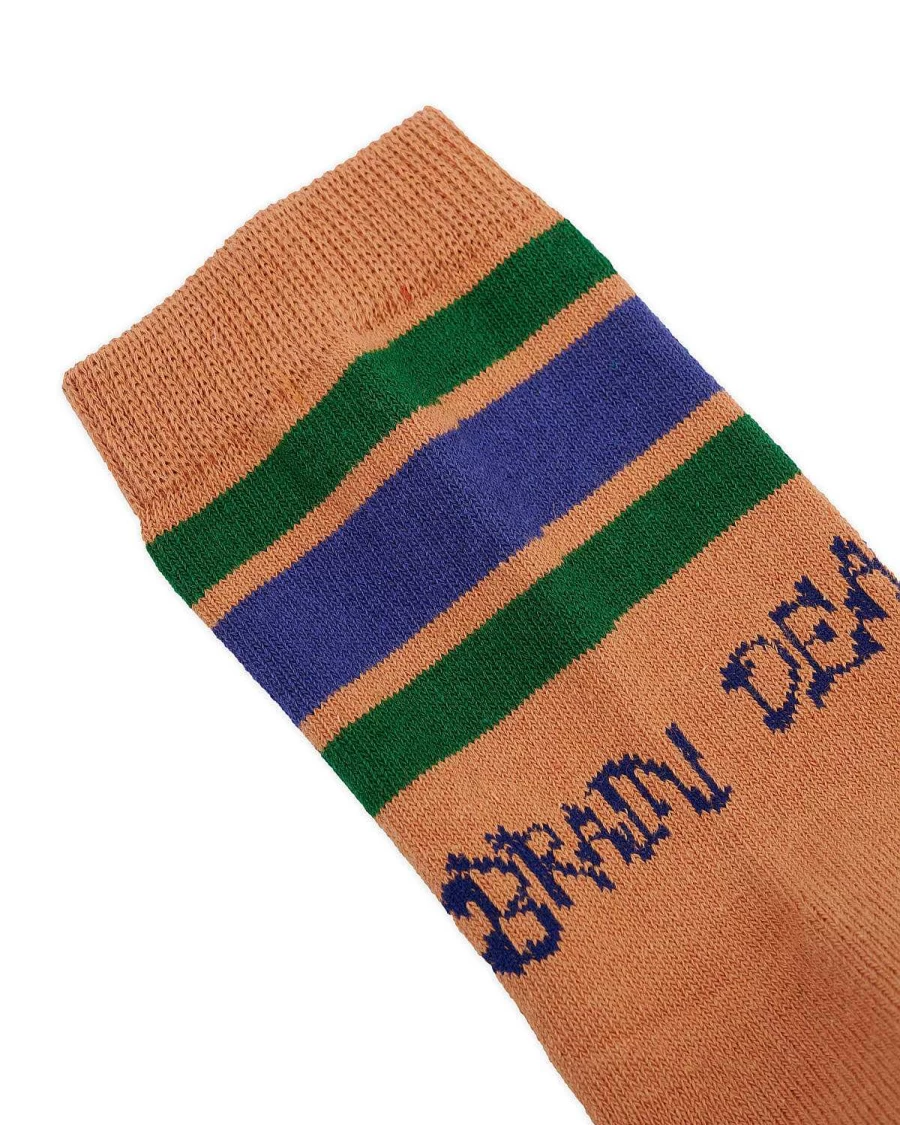 Logo Striped Quarter Sock