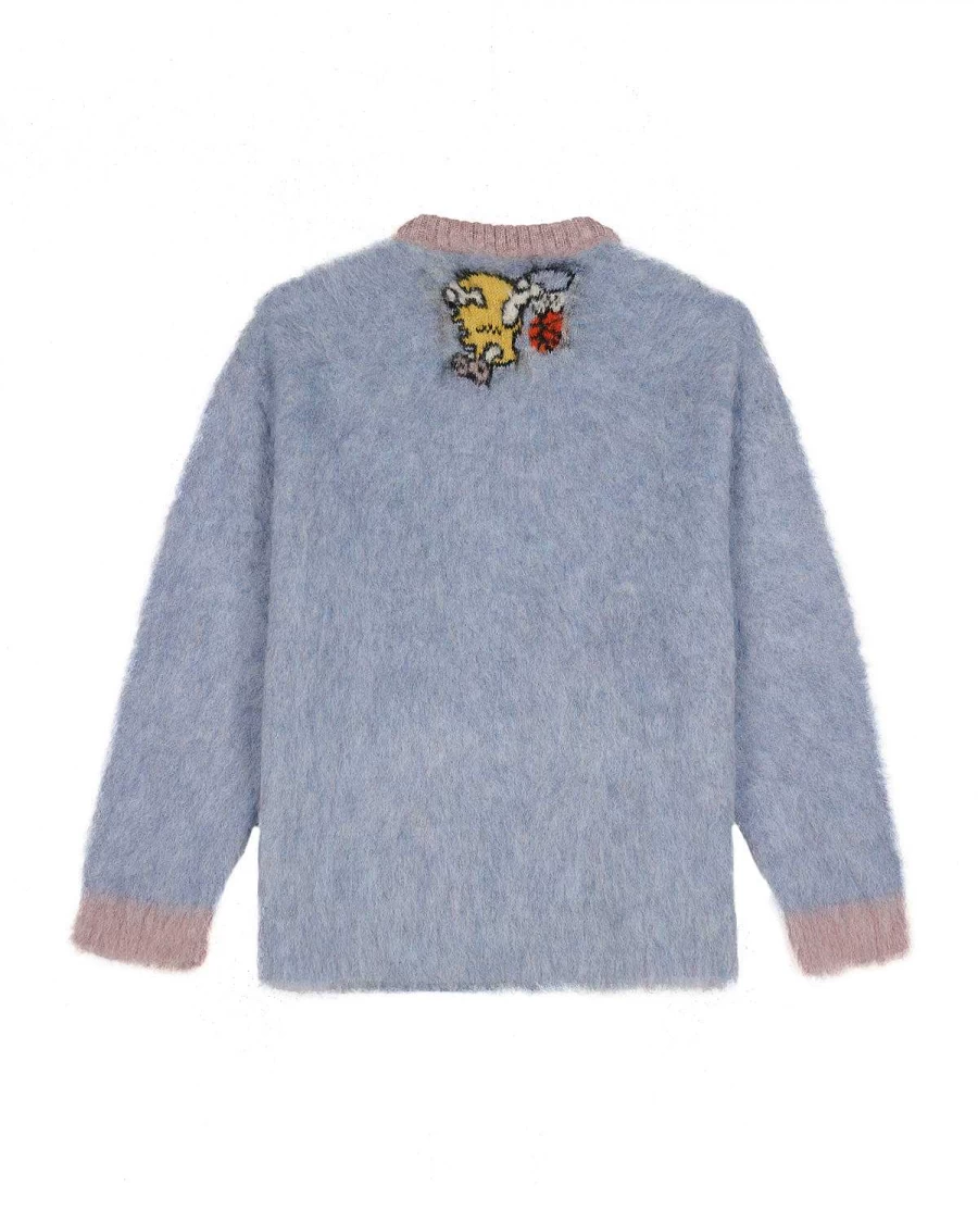Brain Dead x NBA Los Angeles Lakers Alpaca Wool Sweater - Ice Color