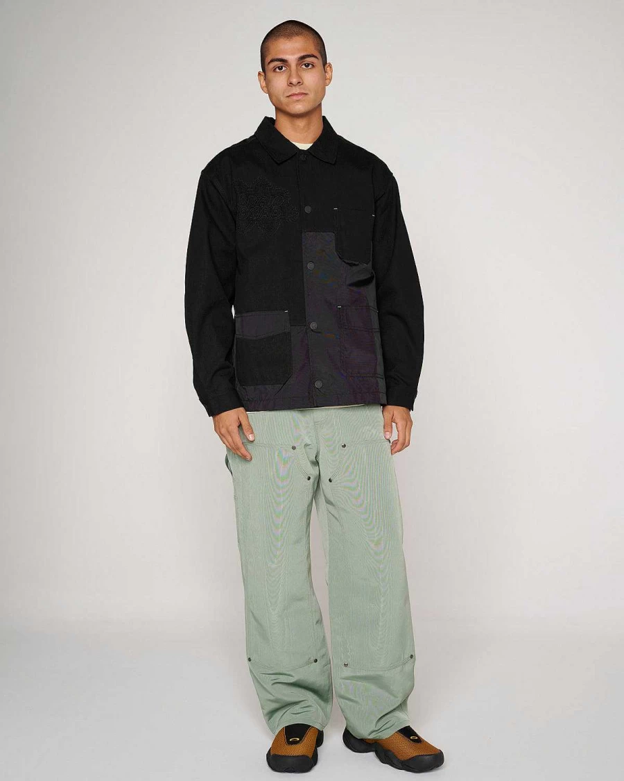 Brain Dead Black Chore Jacket | Streetwear Utility Coat | Heavyweight Workwear Design