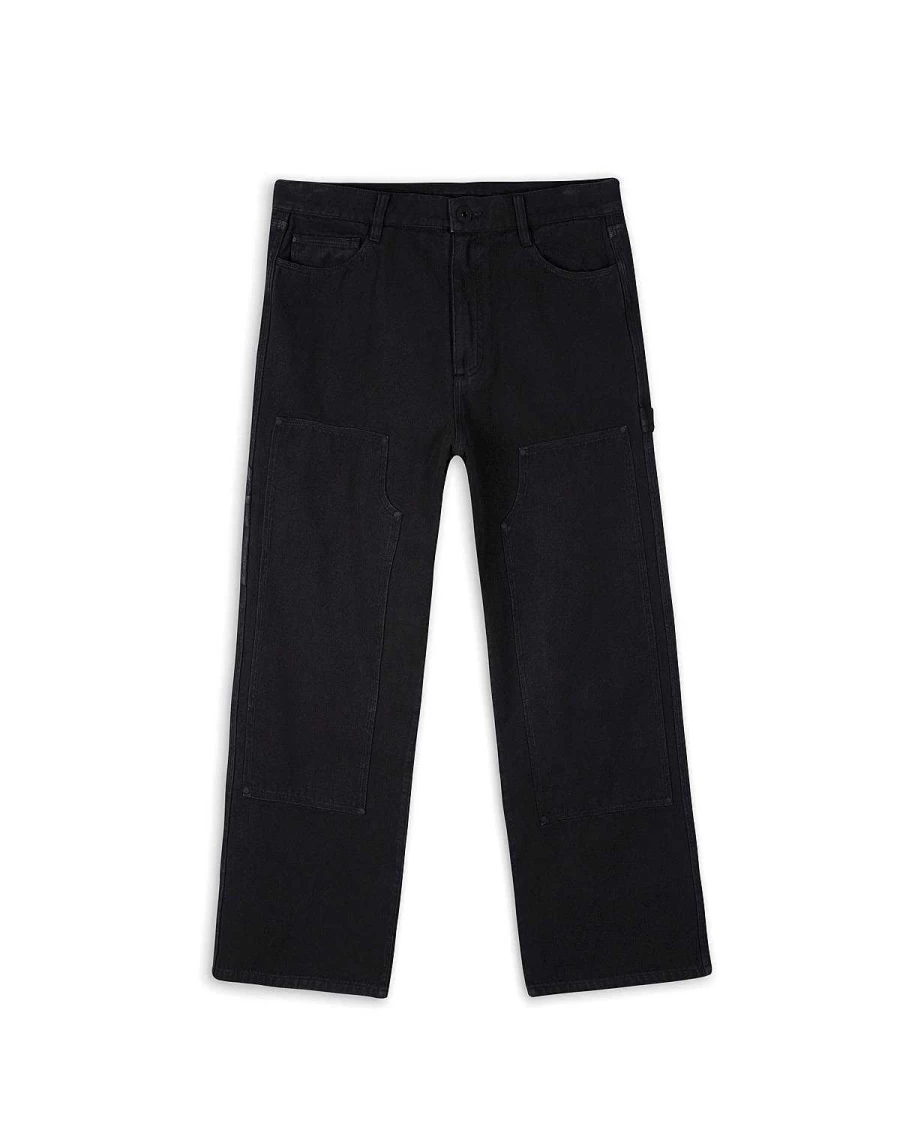 Double Knee Utility Pant - Washed Black