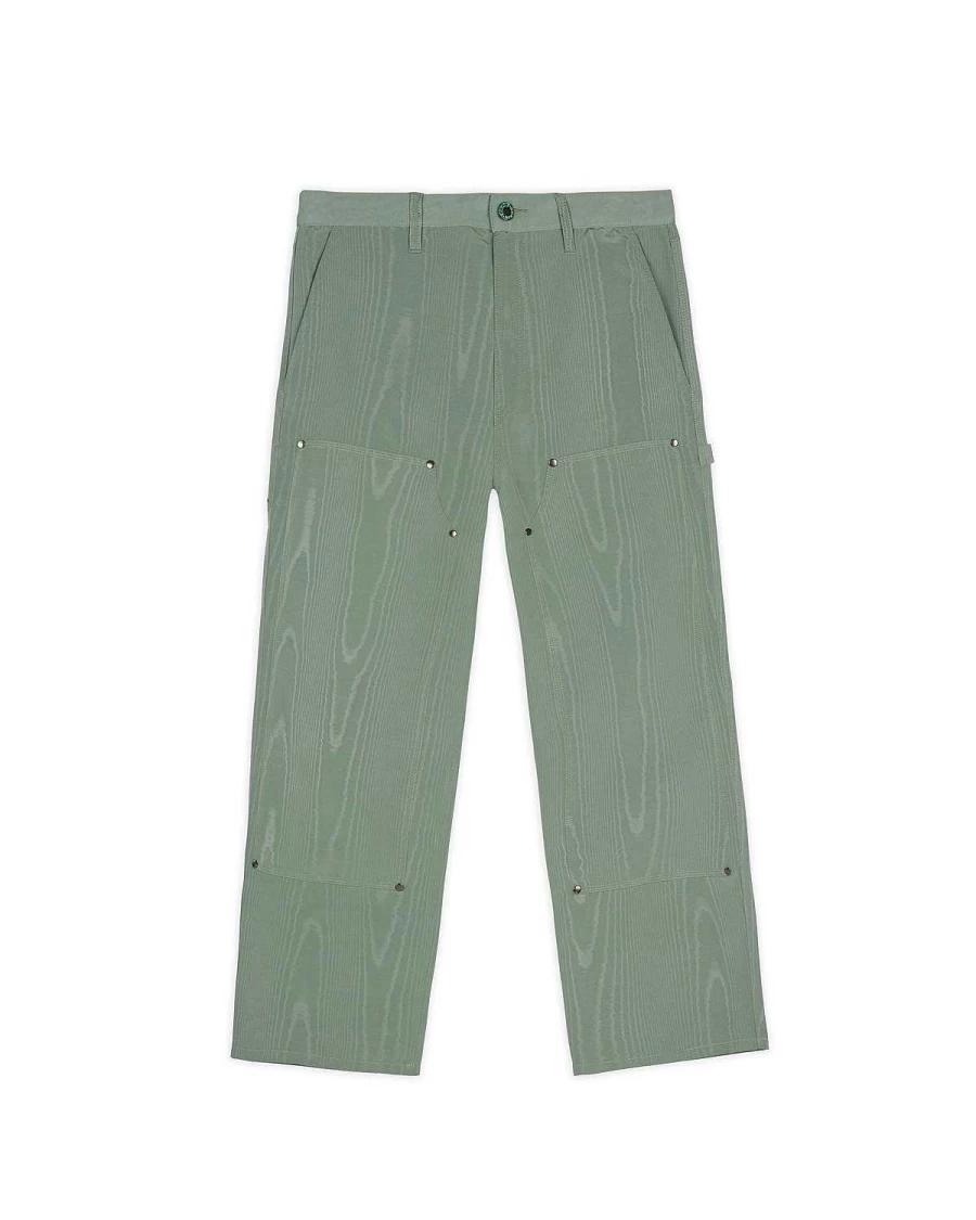 Brain Dead Double Knee Utility Work Pants - Durable Seafoam Green Carhartt-Inspired Design