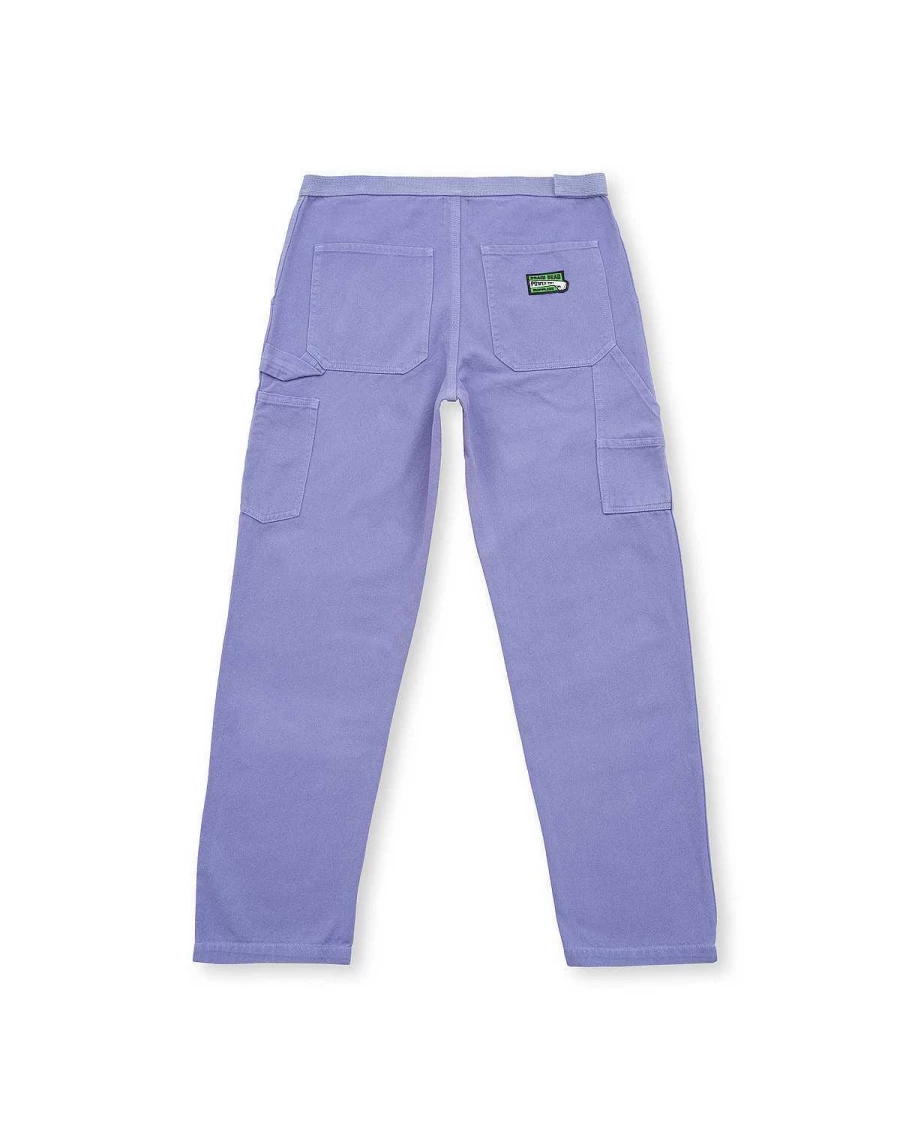 Brain Dead Washed Velcro Carpenter Work Pants - Slate Blue