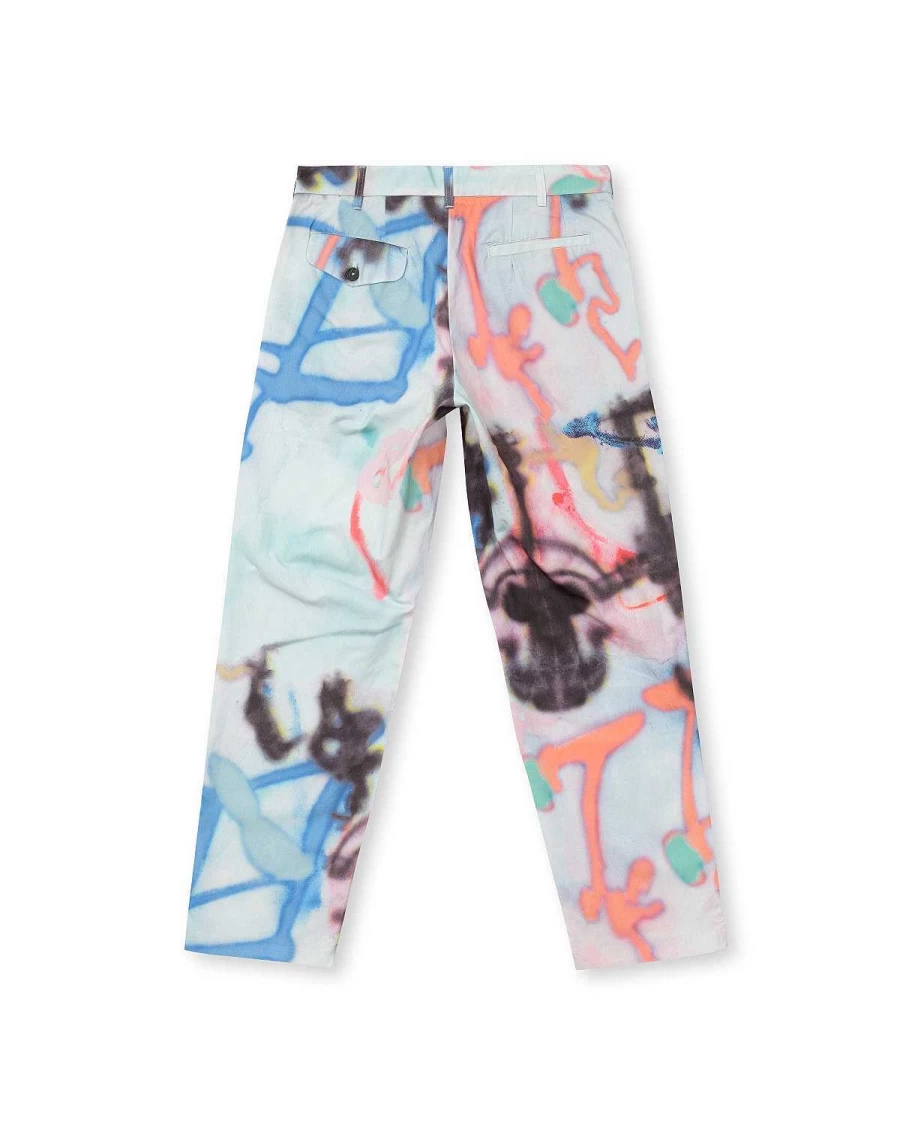 Brain Dead Multi-Color Men's Casual Suit Pants - Slim Fit Lightweight Office Trousers