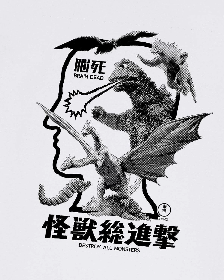 Brain Dead X Godzilla Destroy All Monsters T-Shirt