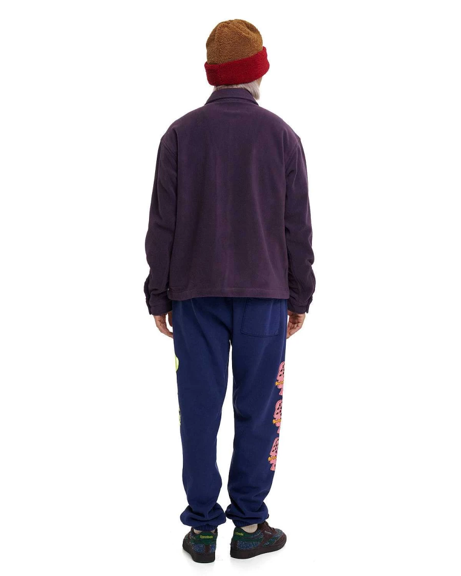 Brain Dead Purple Polar Fleece Climbing Shirt - Thermal Outdoor Activewear Top