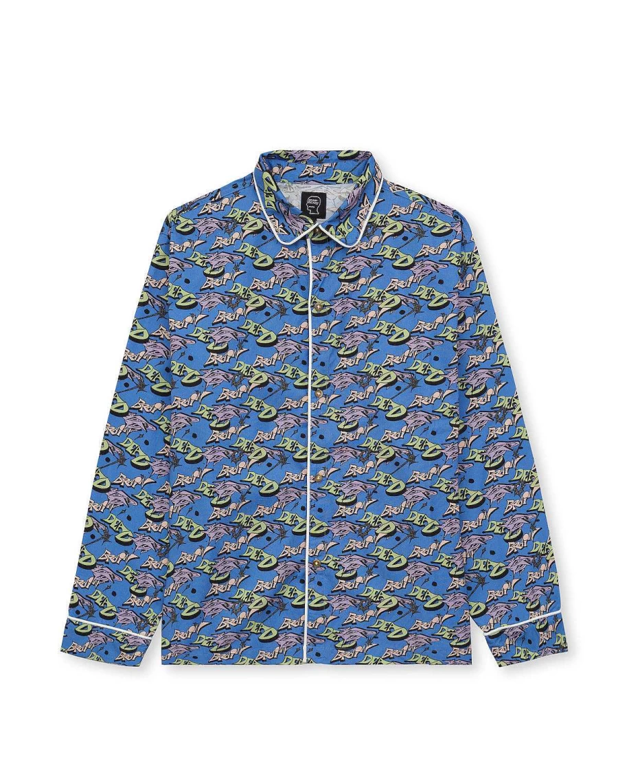 Brain Dead Multi-Color Graphic Print Pajama Top | Streetwear Sleepwear