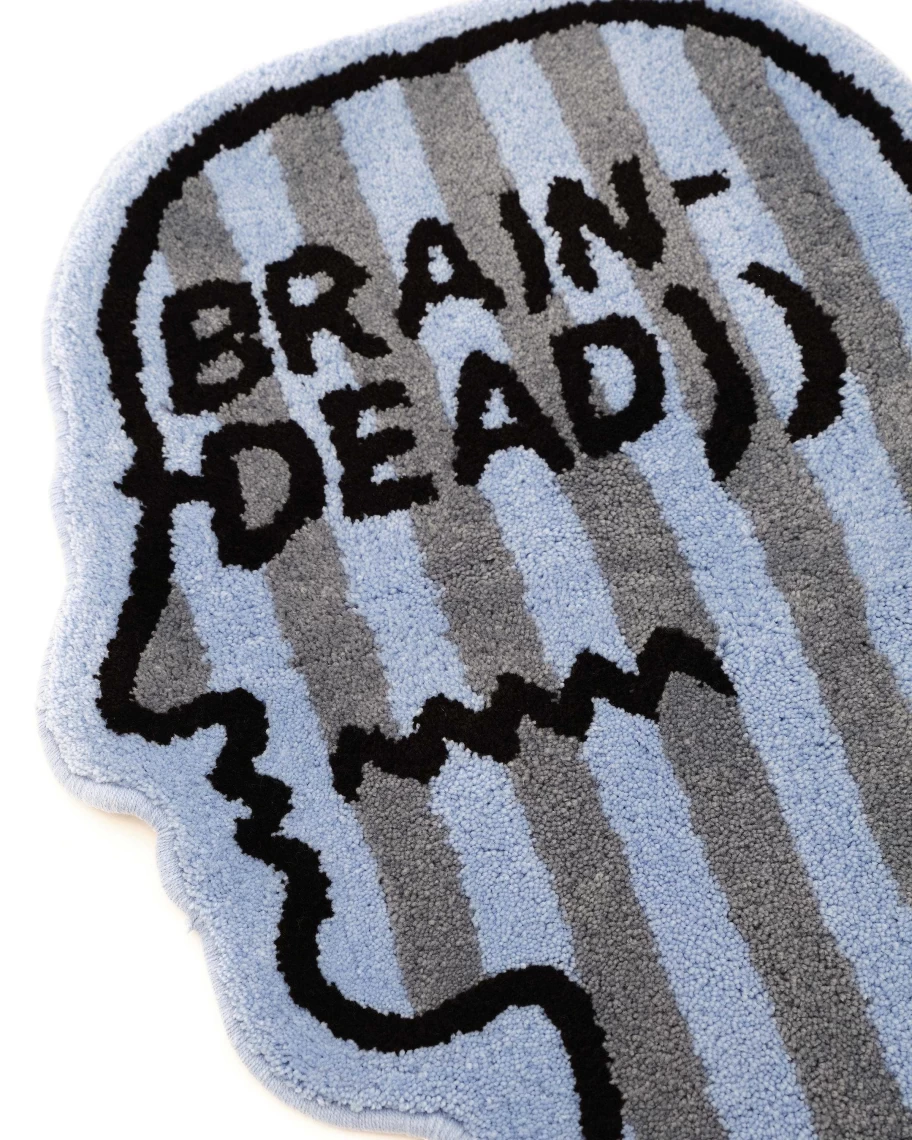 Logo Head Striped Rug