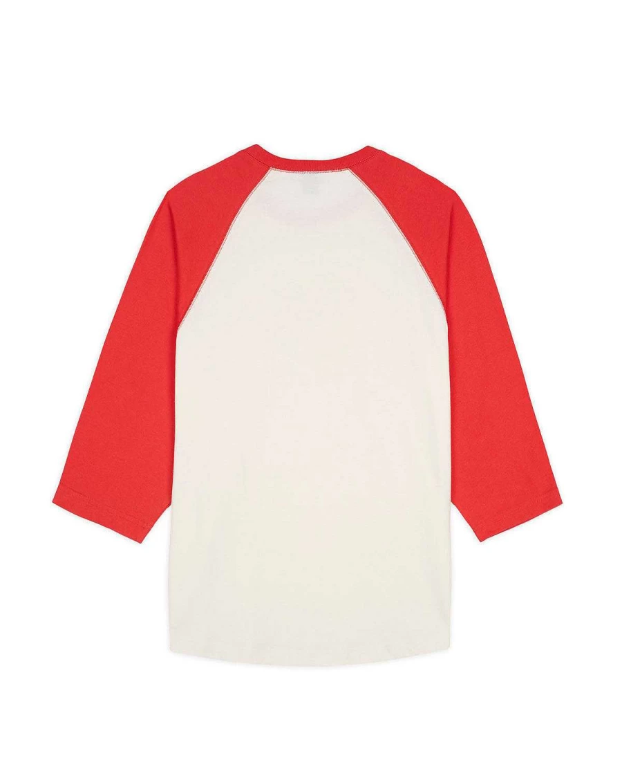Brain Dead x Hysteric Glam Raglan Sleeve Baseball Shirt - White/Red Streetwear Collaboration