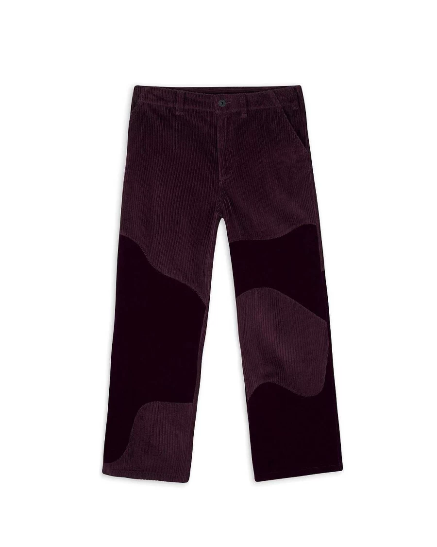Brain Dead Women's Velvet & Corduroy Organic Panel Pants - Purple/Black