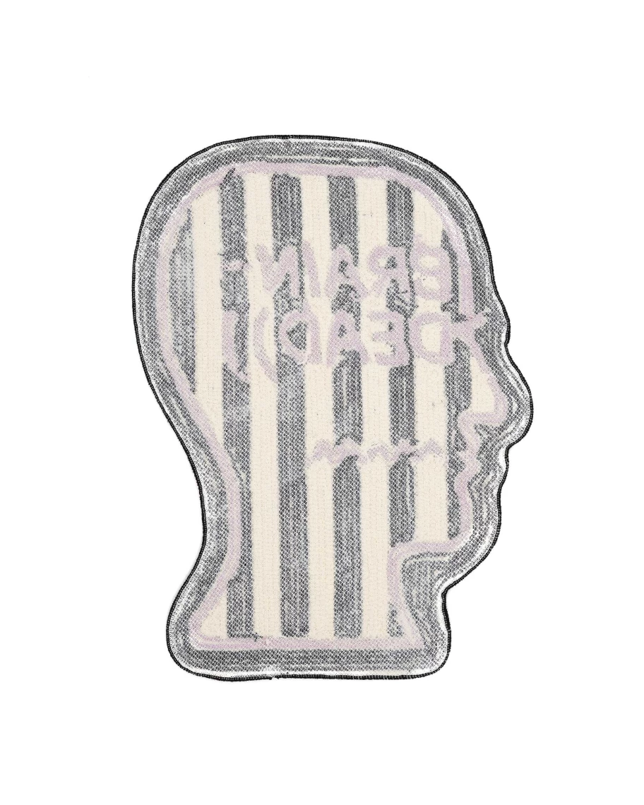Logo Head Striped Rug