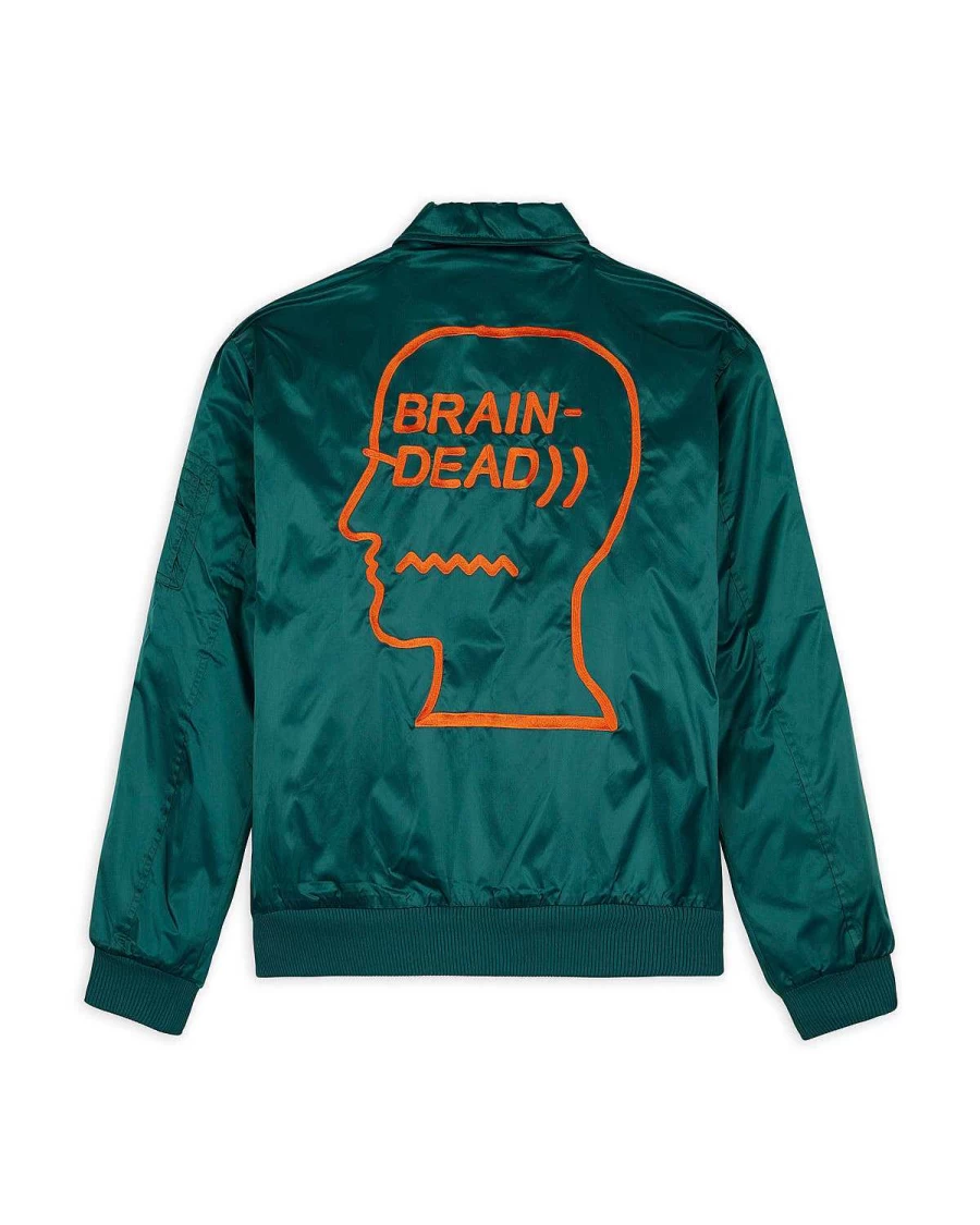 Brain Dead Mallard Bomber Jacket - Men's Military Green Flight Jacket
