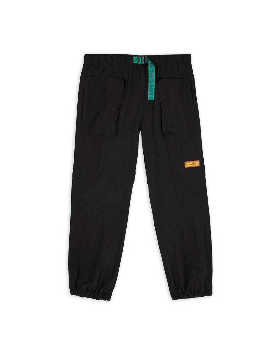 Brain Dead Taslan Convertible Pants - Black Water-Resistant Travel Trousers