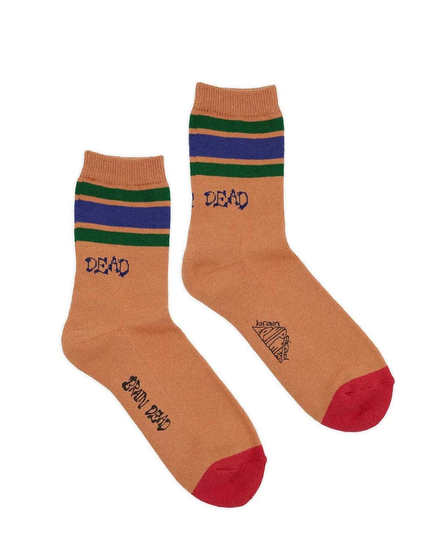Logo Striped Quarter Sock