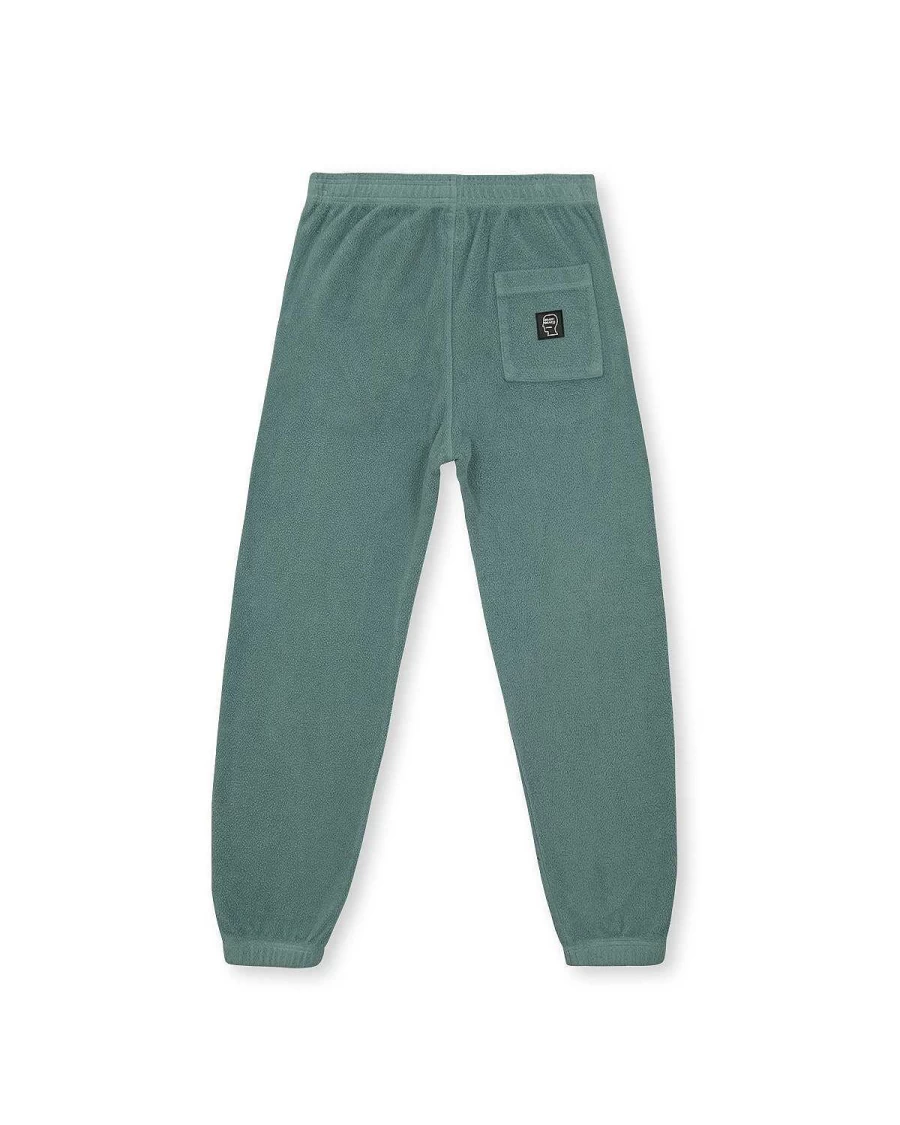 Brain Dead Reverse Fleece Sweatpants with PVC Accents - Seafoam Green Loungewear
