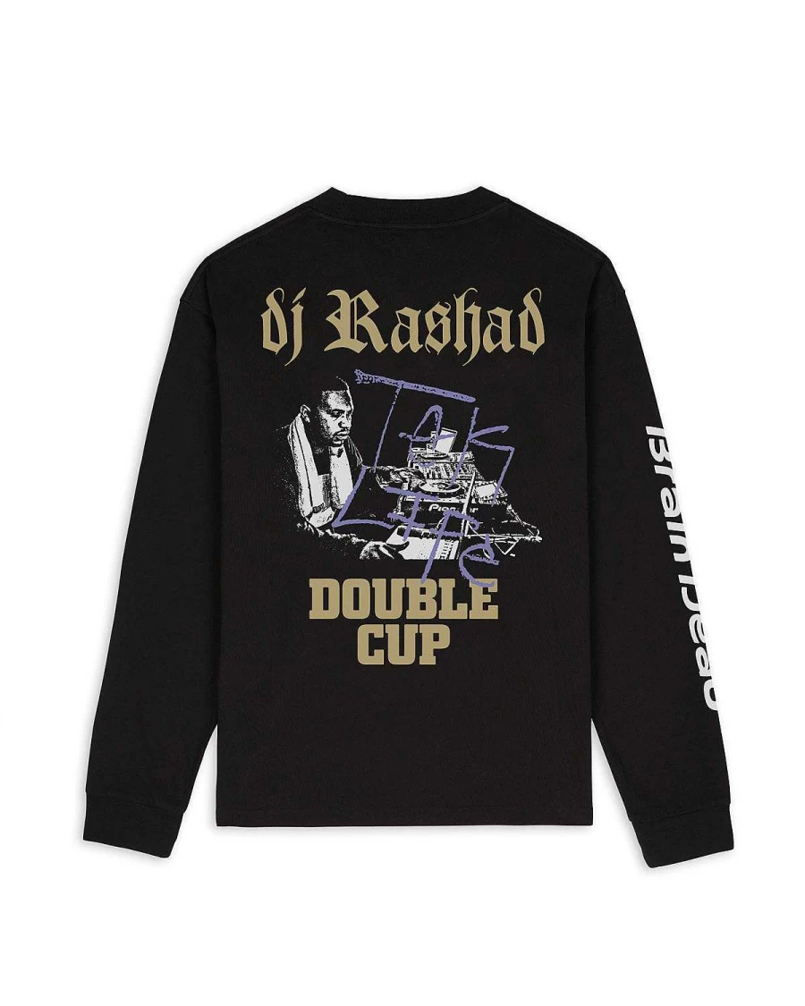 Brain Dead x DJ Rashad Double Cup Black Long Sleeve Graphic Tee