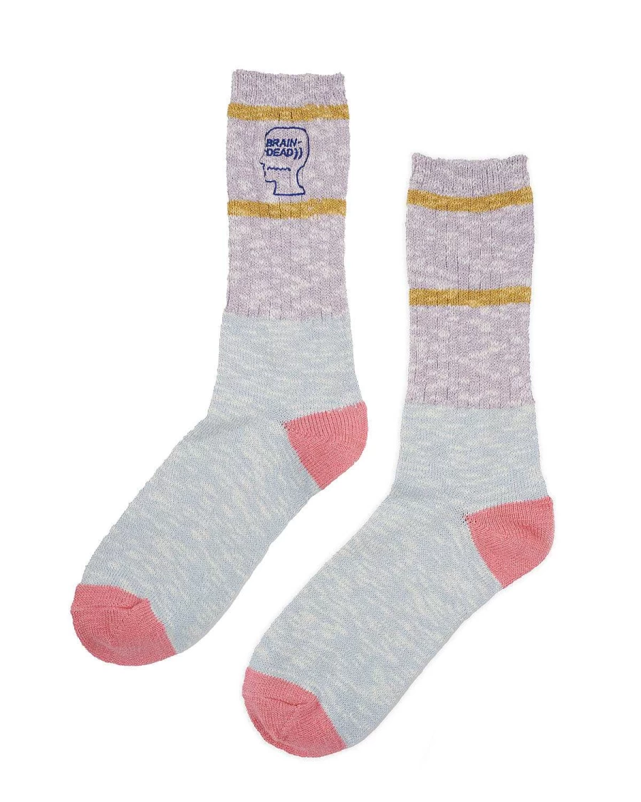 Slub 2 Stripes Crew Sock